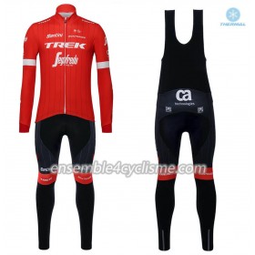 Tenue Maillot M/L + Collant à Bretelles 2018 Trek-Segafredo Hiver Thermal Fleece N001